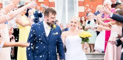 Kirsty and Dan Confetti Shot - Chateau Impney, Droitwich